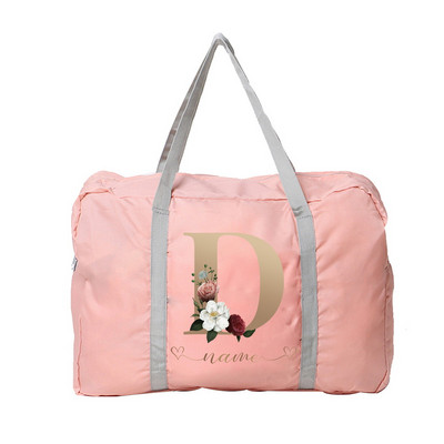 Prilagodite bilo koje ime Putna torba Ženska ručna torba Prtljaga Sklopivi gadget organizator Velikog kapaciteta Pismo Ružičasta torba Putni dodaci