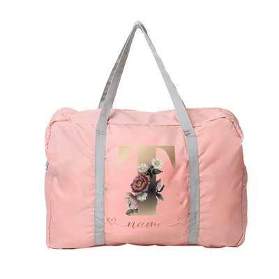 Prilagodite bilo koje ime Putna torba Ženska ručna torba Prtljaga Sklopivi gadget organizator Velikog kapaciteta Pismo Ružičasta torba Putni dodaci