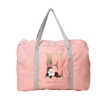 Prilagodite bilo koje ime Putna torba Ženska ručna torba Prtljaga Sklopivi gadget organizator Velikog kapaciteta Pismo Ružičasta torba Putni dodaci