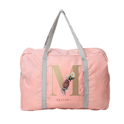Prilagodite bilo koje ime Putna torba Ženska ručna torba Prtljaga Sklopivi gadget organizator Velikog kapaciteta Pismo Ružičasta torba Putni dodaci