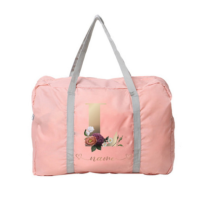 Prilagodite bilo koje ime Putna torba Ženska ručna torba Prtljaga Sklopivi gadget organizator Velikog kapaciteta Pismo Ružičasta torba Putni dodaci