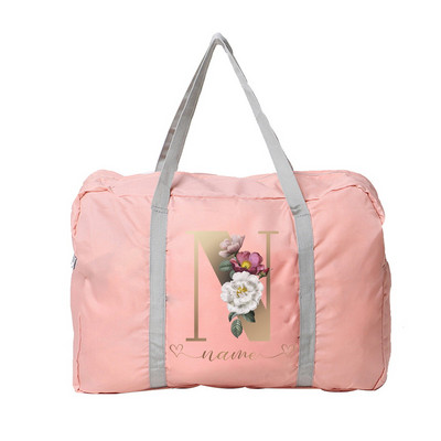 Prilagodite bilo koje ime Putna torba Ženska ručna torba Prtljaga Sklopivi gadget organizator Velikog kapaciteta Pismo Ružičasta torba Putni dodaci