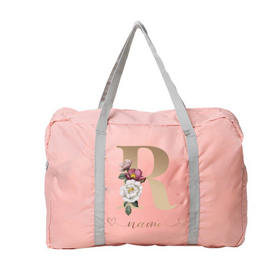Prilagodite bilo koje ime Putna torba Ženska ručna torba Prtljaga Sklopivi gadget organizator Velikog kapaciteta Pismo Ružičasta torba Putni dodaci