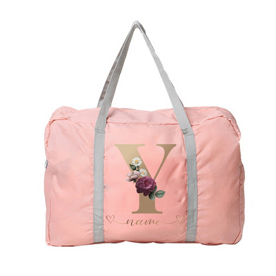 Prilagodite bilo koje ime Putna torba Ženska ručna torba Prtljaga Sklopivi gadget organizator Velikog kapaciteta Pismo Ružičasta torba Putni dodaci