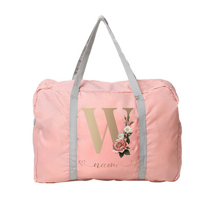 Prilagodite bilo koje ime Putna torba Ženska ručna torba Prtljaga Sklopivi gadget organizator Velikog kapaciteta Pismo Ružičasta torba Putni dodaci