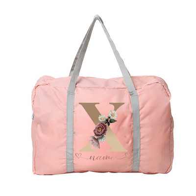 Prilagodite bilo koje ime Putna torba Ženska ručna torba Prtljaga Sklopivi gadget organizator Velikog kapaciteta Pismo Ružičasta torba Putni dodaci