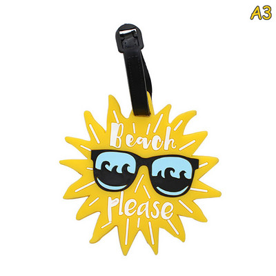 1kom Creative Travel Accessorie Oznaka za prtljagu Creative Corgi & Cat kovčeg Modni stil Silikonska prijenosna putna naljepnica Putni dio