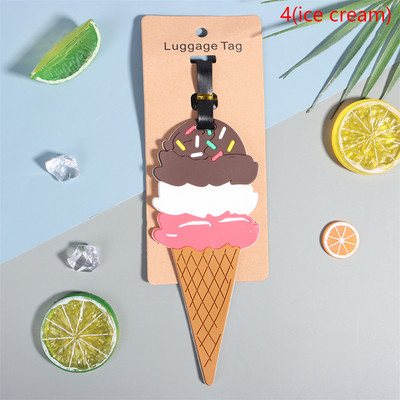 1kom Creative Travel Accessorie Oznaka za prtljagu Creative Corgi & Cat kovčeg Modni stil Silikonska prijenosna putna naljepnica Putni dio