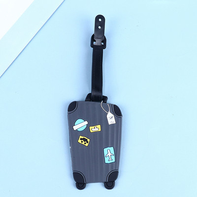 1kom Creative Travel Accessorie Oznaka za prtljagu Creative Corgi & Cat kovčeg Modni stil Silikonska prijenosna putna naljepnica Putni dio