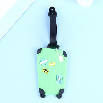 1kom Creative Travel Accessorie Oznaka za prtljagu Creative Corgi & Cat kovčeg Modni stil Silikonska prijenosna putna naljepnica Putni dio