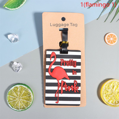 1kom Creative Travel Accessorie Oznaka za prtljagu Creative Corgi & Cat kovčeg Modni stil Silikonska prijenosna putna naljepnica Putni dio