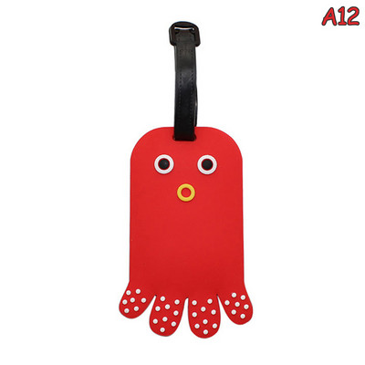 1kom Creative Travel Accessorie Oznaka za prtljagu Creative Corgi & Cat kovčeg Modni stil Silikonska prijenosna putna naljepnica Putni dio