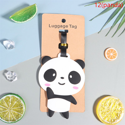 1kom Creative Travel Accessorie Oznaka za prtljagu Creative Corgi & Cat kovčeg Modni stil Silikonska prijenosna putna naljepnica Putni dio