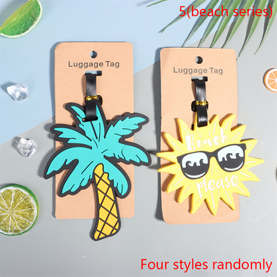 1kom Creative Travel Accessorie Oznaka za prtljagu Creative Corgi & Cat kovčeg Modni stil Silikonska prijenosna putna naljepnica Putni dio