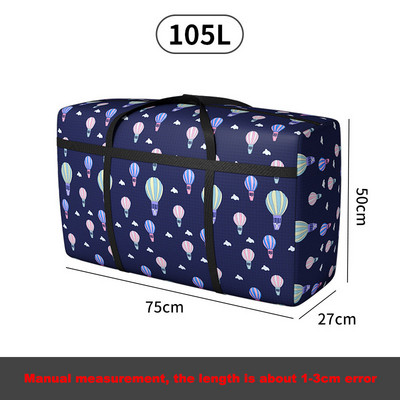 Geantă pliabilă, impermeabilă, pentru depozitare haine de călătorie, cu fermoar, îngroșată, rezistentă la umiditate, ambalare în mișcare, geantă portabilă pentru bagaje
