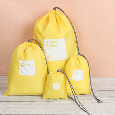 Fierbinte 4 bucăți / lot Genți de depozitare de călătorie rezistente la apă Organizator de machiaj pantofi de călătorie Geantă de rufe Lenjerie de corp Cosmetice Pachet de sortare