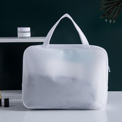 Minimalistički Travel Make Up Organizator Vodootporna kutija za pohranu Kozmetička torba Bijela mreža Torba za pranje kupaonice Neophodan pribor za putovanje