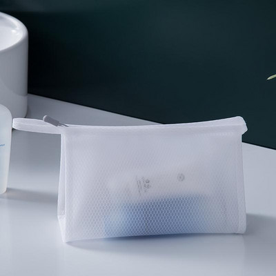 Minimalistički Travel Make Up Organizator Vodootporna kutija za pohranu Kozmetička torba Bijela mreža Torba za pranje kupaonice Neophodan pribor za putovanje