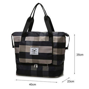 Wet Dry Separation Sports Tote Shoulder Bag Αναδιπλούμενη επεκτάσιμη τσάντα γυμναστικής γιόγκα Μεγάλη χωρητικότητα τσάντα ταξιδιού Γυναικεία τσάντα αποθήκευσης