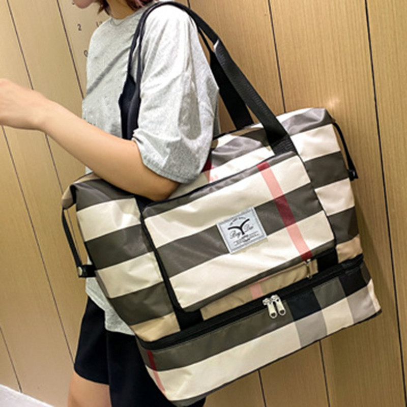 Mokro suho odvajanje Sportska torba na rame Sklopiva proširiva torba za jogu u teretani Putna torba velikog kapaciteta Ženska torba za pohranu