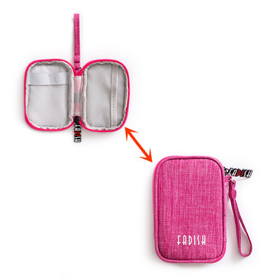 Mini Utazási Kiegészítő Digitális táska USB adatkábel fülhallgató vezetékes érmetáska pénztárca Fülbevaló gyűrű nyaklánc kozmetika Szervező tok