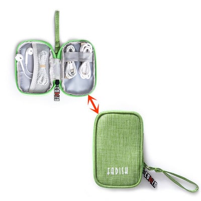 Mini Utazási Kiegészítő Digitális táska USB adatkábel fülhallgató vezetékes érmetáska pénztárca Fülbevaló gyűrű nyaklánc kozmetika Szervező tok