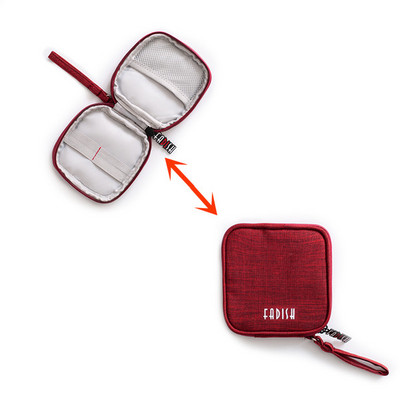 Mini Utazási Kiegészítő Digitális táska USB adatkábel fülhallgató vezetékes érmetáska pénztárca Fülbevaló gyűrű nyaklánc kozmetika Szervező tok