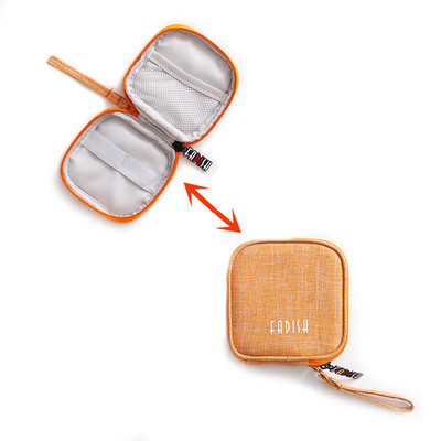 Mini Utazási Kiegészítő Digitális táska USB adatkábel fülhallgató vezetékes érmetáska pénztárca Fülbevaló gyűrű nyaklánc kozmetika Szervező tok