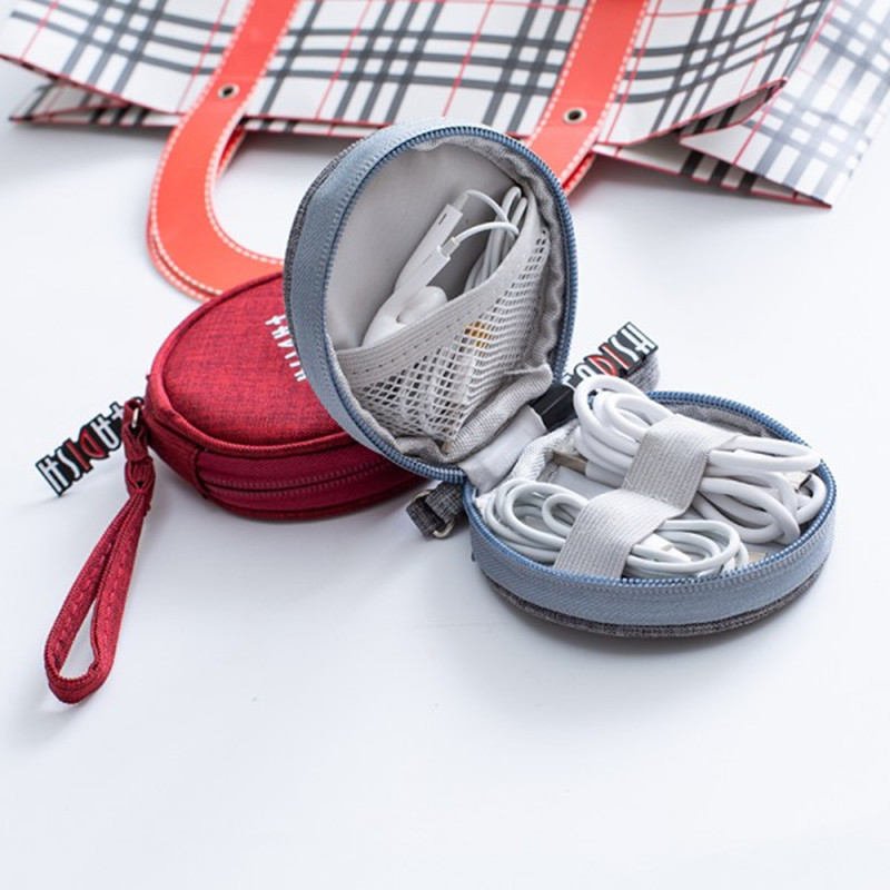 Mini Utazási Kiegészítő Digitális táska USB adatkábel fülhallgató vezetékes érmetáska pénztárca Fülbevaló gyűrű nyaklánc kozmetika Szervező tok