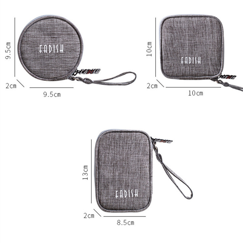 Mini Utazási Kiegészítő Digitális táska USB adatkábel fülhallgató vezetékes érmetáska pénztárca Fülbevaló gyűrű nyaklánc kozmetika Szervező tok