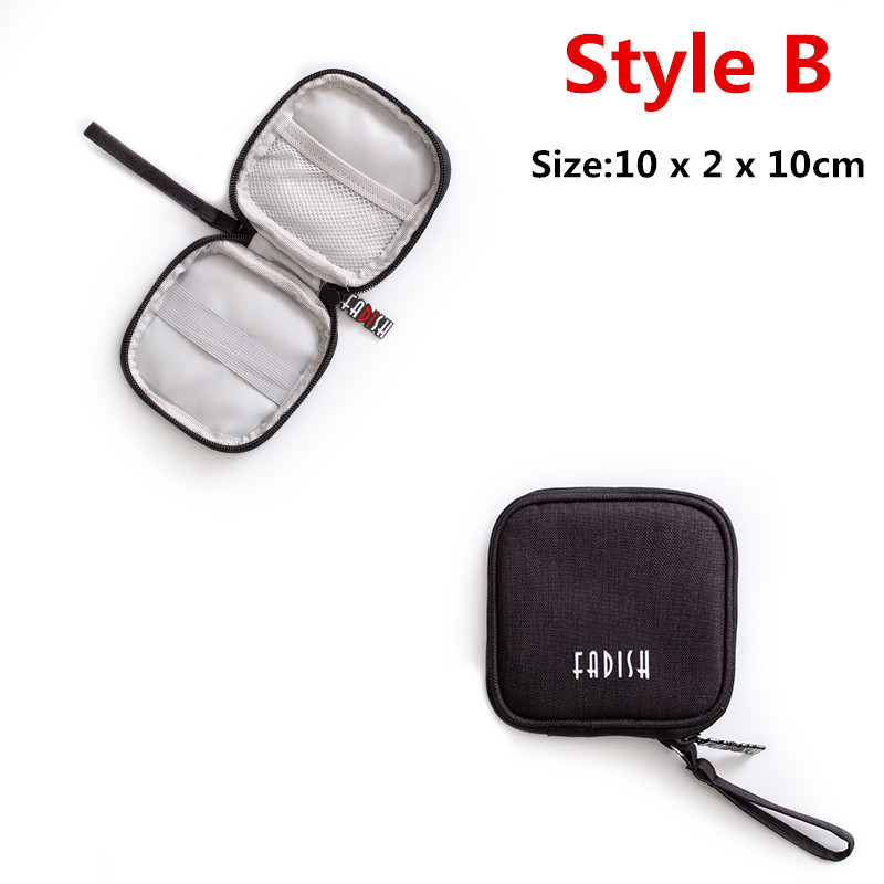 Mini Utazási Kiegészítő Digitális táska USB adatkábel fülhallgató vezetékes érmetáska pénztárca Fülbevaló gyűrű nyaklánc kozmetika Szervező tok