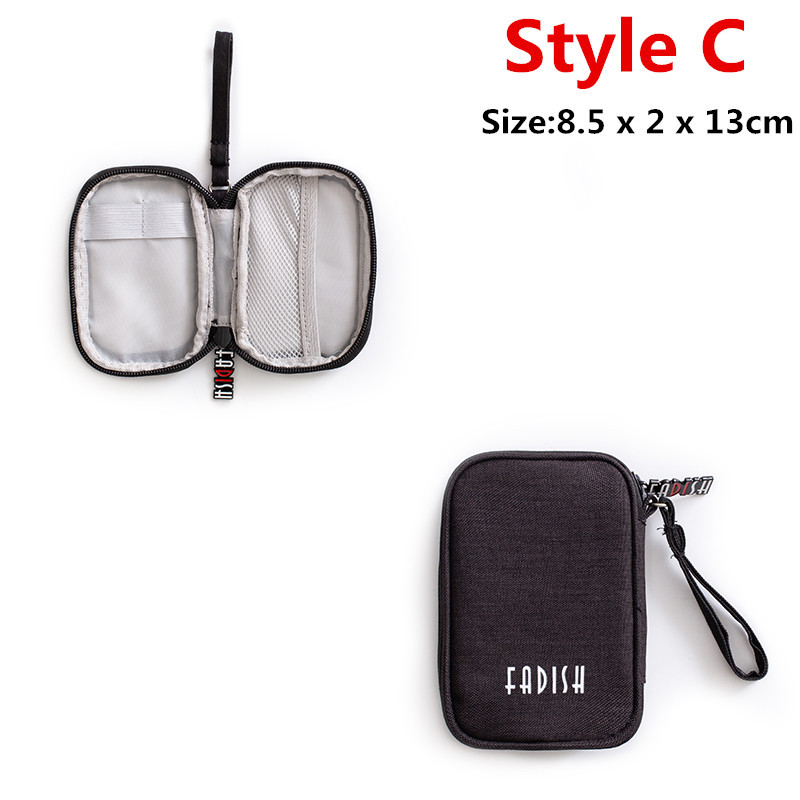 Mini Utazási Kiegészítő Digitális táska USB adatkábel fülhallgató vezetékes érmetáska pénztárca Fülbevaló gyűrű nyaklánc kozmetika Szervező tok