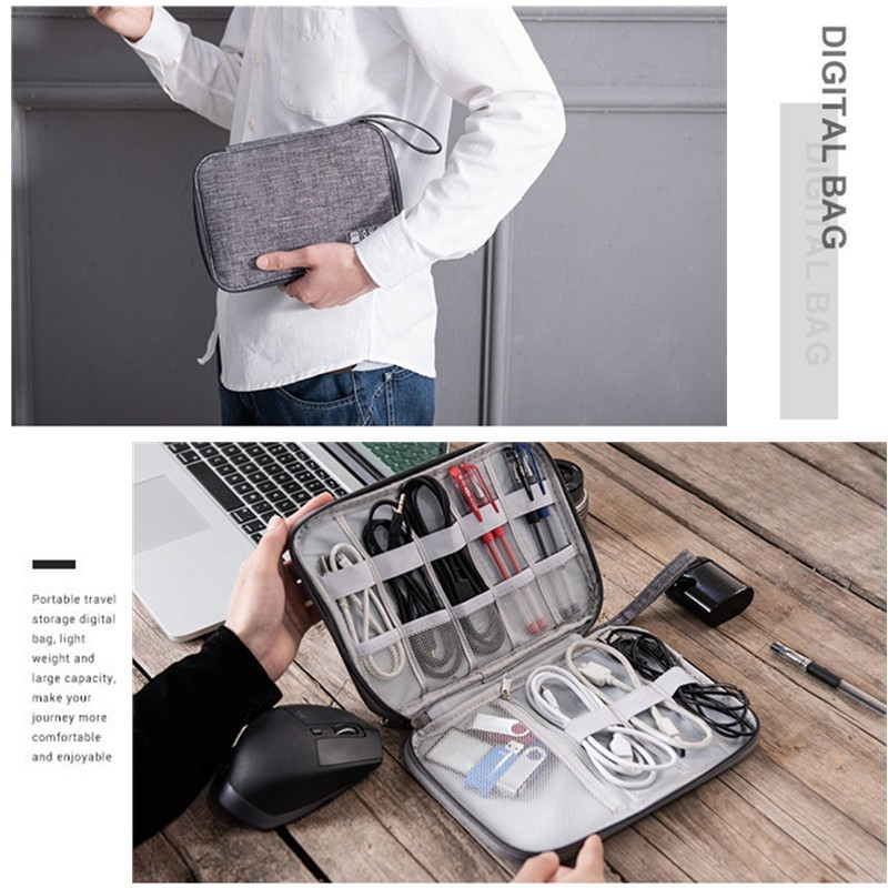 Višenamjenski putni pribor, digitalna torba, USB kabel za punjenje, torbica za pohranu slušalica, paket organizatora elektroničkih dodataka 2020.