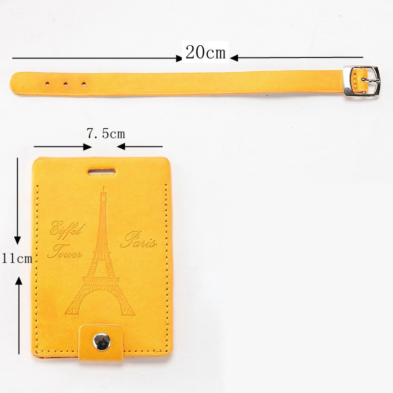Loominguline Eiffeli torni kohver Nahast pagasilipik Silt Kott Ripats Käekott Reisitarvikud Nimi ID Aadressisildid