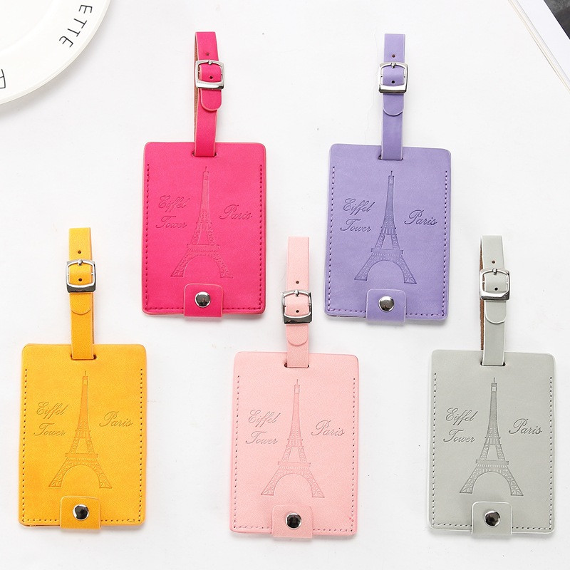 Loominguline Eiffeli torni kohver Nahast pagasilipik Silt Kott Ripats Käekott Reisitarvikud Nimi ID Aadressisildid