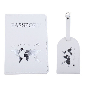 1 Σετ PU Δερμάτινη τσάντα αποσκευών Ετικέτα Πορτοφόλι θήκης διαβατηρίου για ζευγάρια Δώρο Γάμου Νεονύμφων Ταξιδιωτικό Δώρο