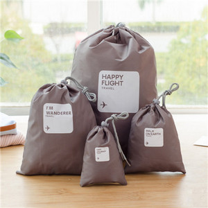 4 kom/set Putni dodaci za muškarce Žene Vodootporni organizatori od poliestera Pakiranje Torbe s uzicom Prtljaga Torba za pohranu cipela