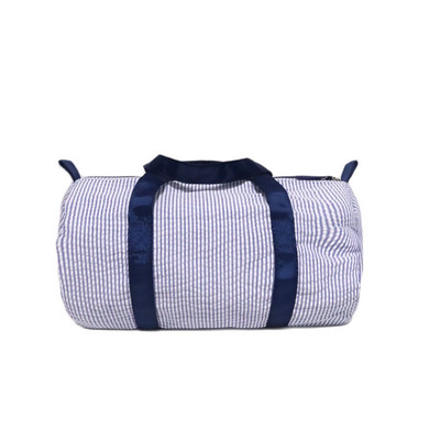 Kids Toddler Seersucker Duffle Navy/μωβ Ριγέ Προσωποποιημένη Baby Duffle Μικρότερο μέγεθος για Παιδικά Δώρα Ταξιδιωτική Τσάντα Weekender
