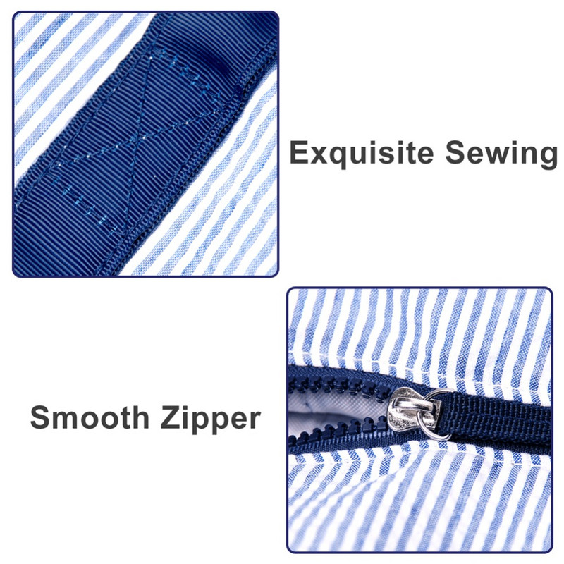 Dječja Toddler Seersucker Duffle Mornarsko/ljubičasta prugasta Personalizirana Baby Duffle Manja veličina za dječje darove Putna torba za vikend