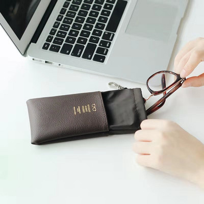 Kelioniniai Aksesuarai Akinių dėklas PU sutraukiamas akinių dėžutės maišeliai akiniams dideliems akiniams nuo saulės Vyrams moterims akinių laikymo maišelis