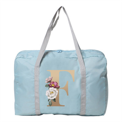 Kelioninis krepšys Unisex Didelės talpos Organizatorius Sulankstomas lagaminas Rankinės Drabužių laikymas Duffle Carry Bags Auksinis pradinis pavadinimas Serija