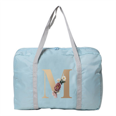 Kelioninis krepšys Unisex Didelės talpos Organizatorius Sulankstomas lagaminas Rankinės Drabužių laikymas Duffle Carry Bags Auksinis pradinis pavadinimas Serija