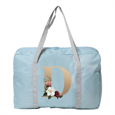 Kelioninis krepšys Unisex Didelės talpos Organizatorius Sulankstomas lagaminas Rankinės Drabužių laikymas Duffle Carry Bags Auksinis pradinis pavadinimas Serija