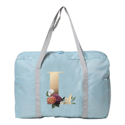 Kelioninis krepšys Unisex Didelės talpos Organizatorius Sulankstomas lagaminas Rankinės Drabužių laikymas Duffle Carry Bags Auksinis pradinis pavadinimas Serija