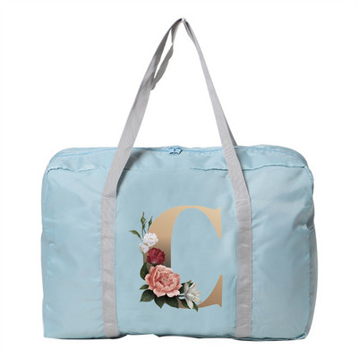 Kelioninis krepšys Unisex Didelės talpos Organizatorius Sulankstomas lagaminas Rankinės Drabužių laikymas Duffle Carry Bags Auksinis pradinis pavadinimas Serija