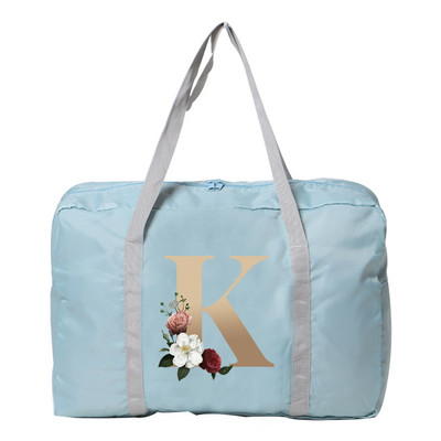 Kelioninis krepšys Unisex Didelės talpos Organizatorius Sulankstomas lagaminas Rankinės Drabužių laikymas Duffle Carry Bags Auksinis pradinis pavadinimas Serija