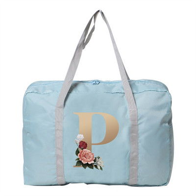 Kelioninis krepšys Unisex Didelės talpos Organizatorius Sulankstomas lagaminas Rankinės Drabužių laikymas Duffle Carry Bags Auksinis pradinis pavadinimas Serija