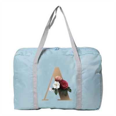 Kelioninis krepšys Unisex Didelės talpos Organizatorius Sulankstomas lagaminas Rankinės Drabužių laikymas Duffle Carry Bags Auksinis pradinis pavadinimas Serija