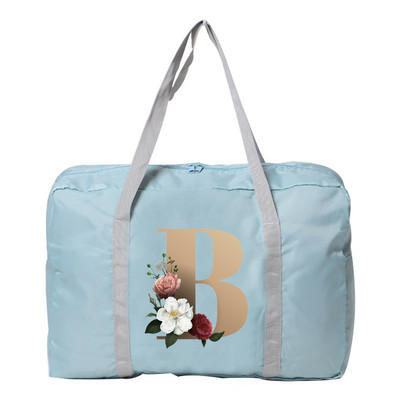 Kelioninis krepšys Unisex Didelės talpos Organizatorius Sulankstomas lagaminas Rankinės Drabužių laikymas Duffle Carry Bags Auksinis pradinis pavadinimas Serija