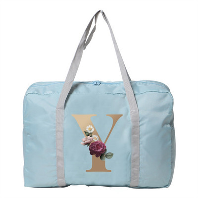 Kelioninis krepšys Unisex Didelės talpos Organizatorius Sulankstomas lagaminas Rankinės Drabužių laikymas Duffle Carry Bags Auksinis pradinis pavadinimas Serija